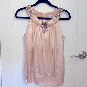 Cache Light Pink Silk Top